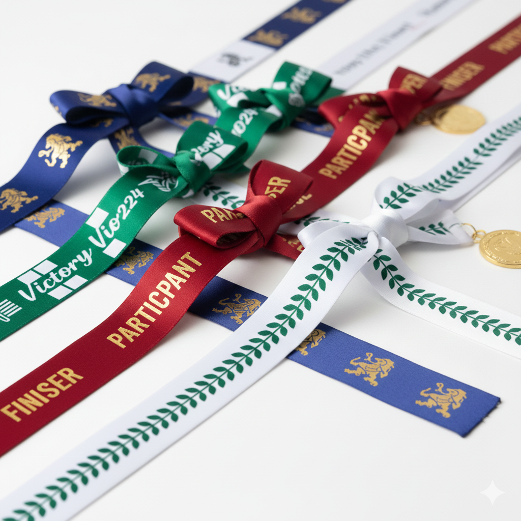 Personalized Award Ribbons – Custom Text & Logo Printing